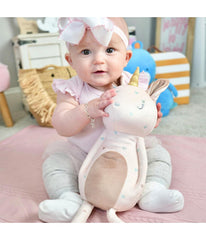 Cleo Unicorn Mini Printed Plush Pink