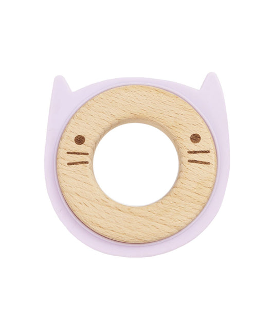Lavender Animal Teether Wooden + Silicone Lavender