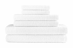 Dan River 6 Piece Popcorn Cotton Bath Towel Set.