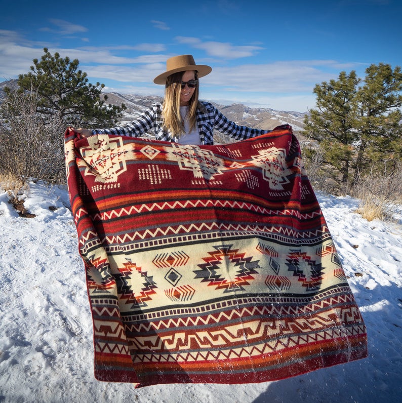  Alpaca Threadz Andean Alpaca Wool Blanket - Wildfire by Alpaca Threadz - Default Title - Bonton