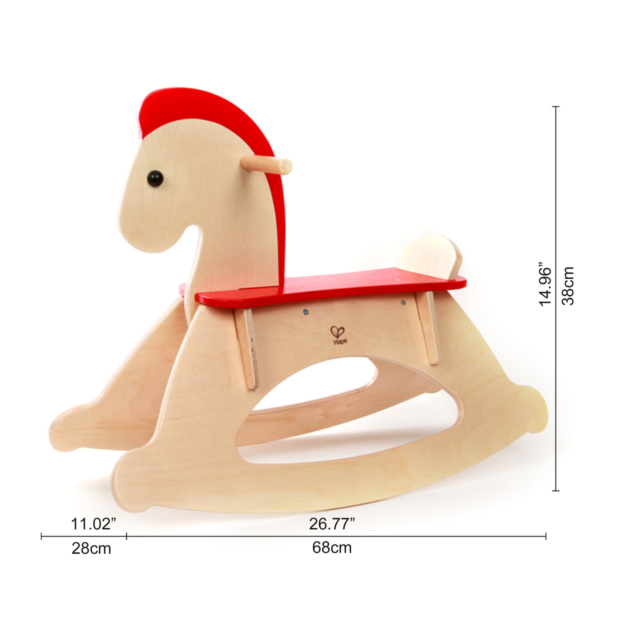  Hape Hape Rock & Ride Wooden Rocking Horse in Beige - Multi - Bonton