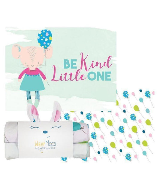 Mouse and Balloon 2 Pack Receiving Blanket Pink/Blue/Green
