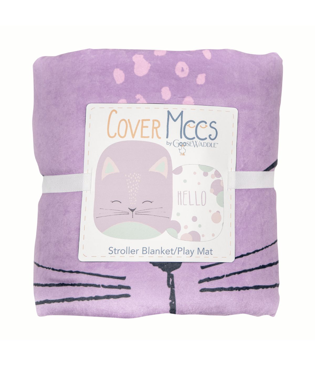 Kitty Stroller Blanket Purple/Pink/Mint