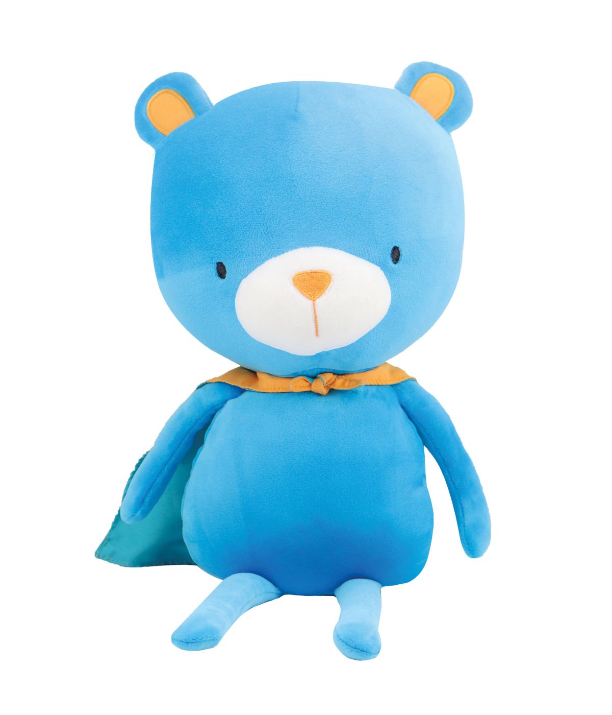  GooseWaddle Bear with Cape Plush Doll Blue/Orange - Blue, Orange - Bonton