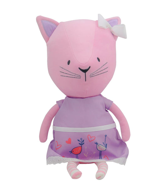 Lucy Kitty Plush Doll with Dress Pink/Purple
