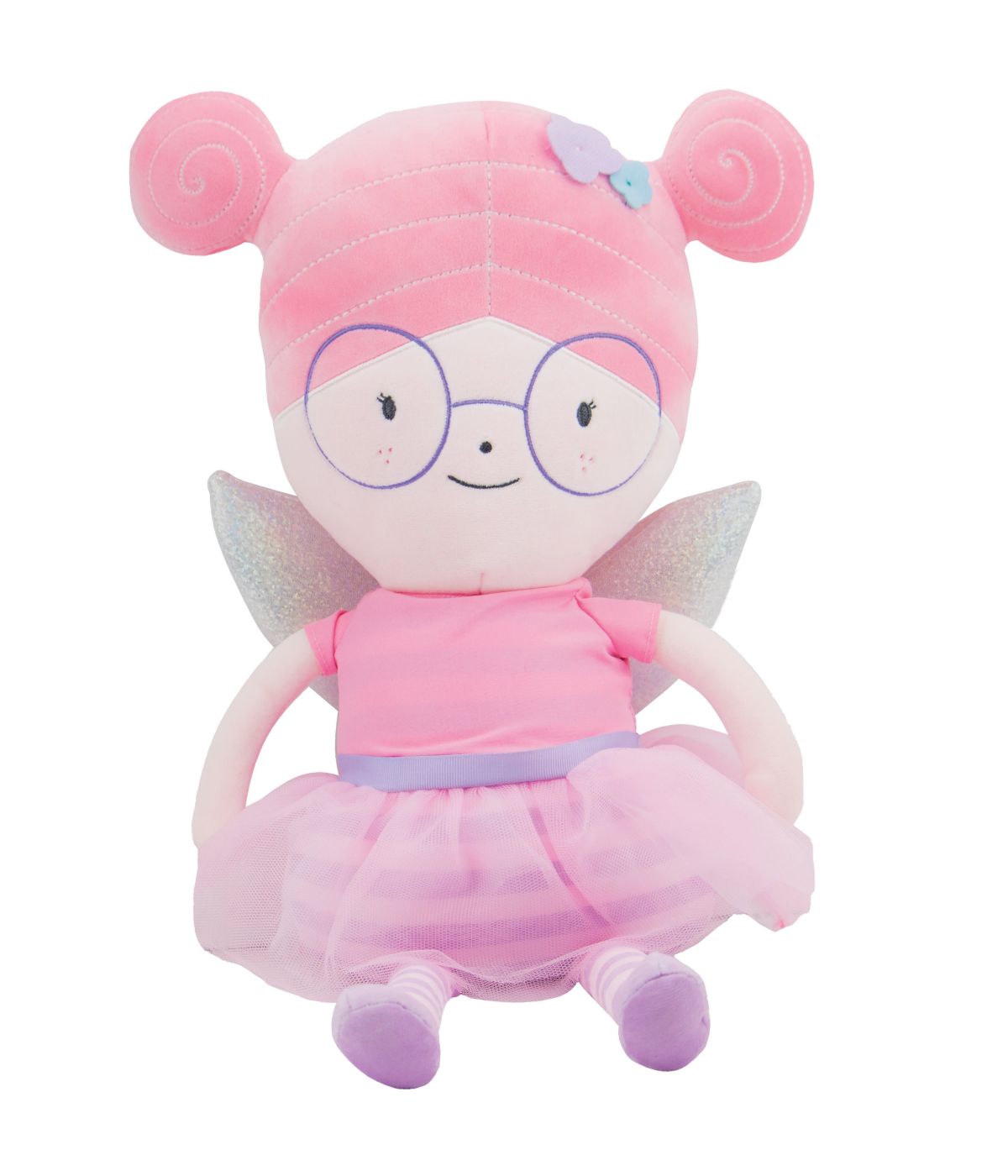  GooseWaddle Meg Fairy Plush Doll with Dress/Wings Pink/Purple - Pink, Purple - Bonton