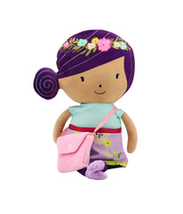 Parker Woodland Princess with Dress and Bag Plush Doll Brown/Pink/Purple/Blue