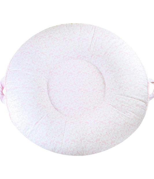 Poppy Pink Floor Cushion Pink/White