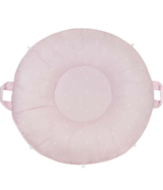 Estelle Pink Floor Cushion Pink/White
