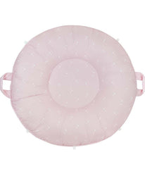 Estelle Pink Floor Cushion Pink/White