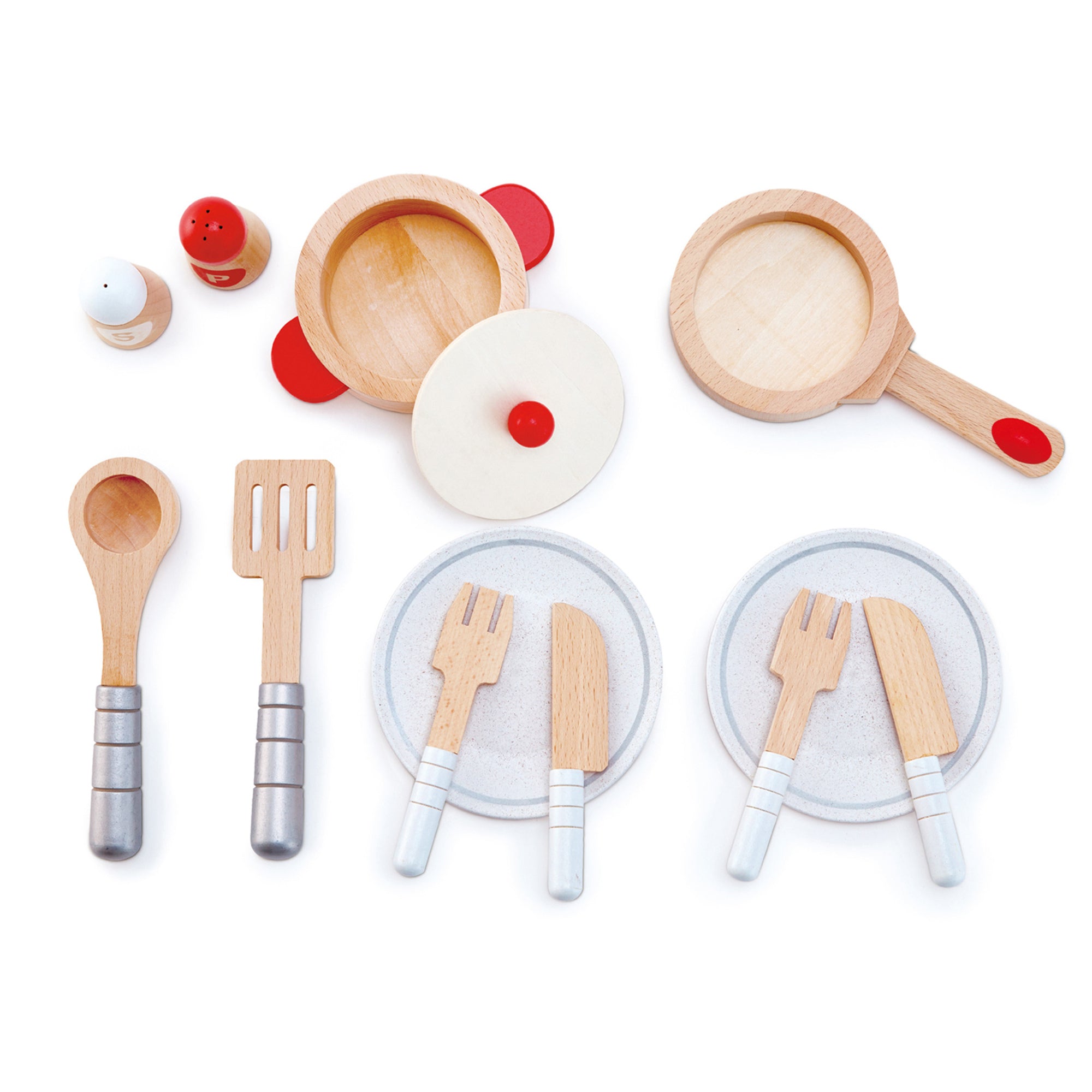  Hape Hape Cook & Serve Wooden Kitchen Accessory Playset - Multi - Bonton