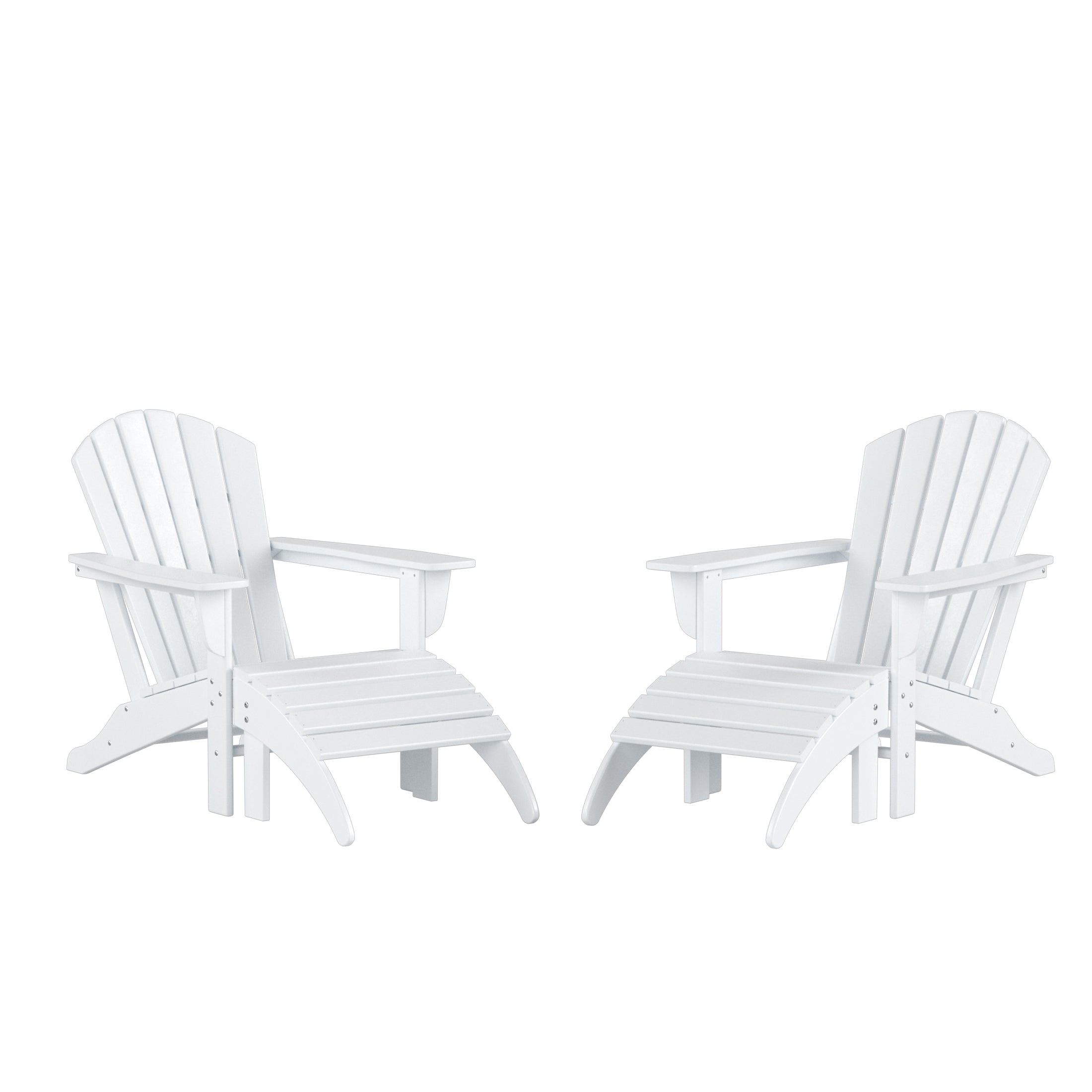  Westin Furniture Altura Outdoor Adirondack Chair With Ottoman 4-Piece Set - Orange - Bonton