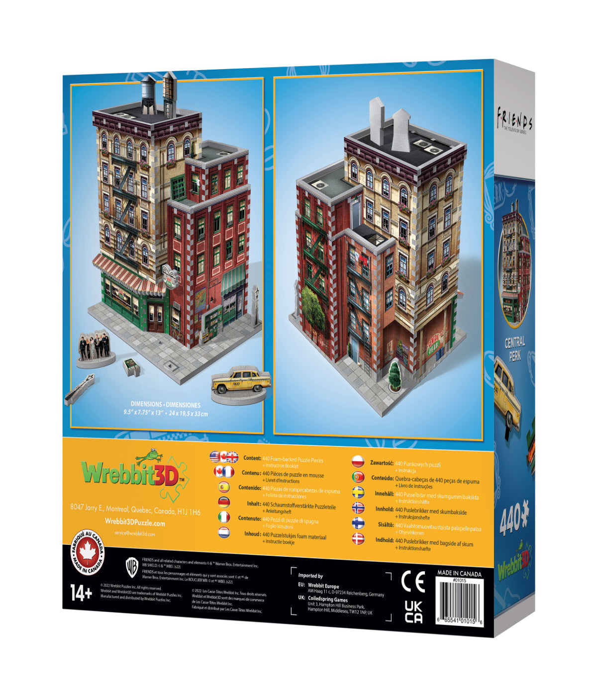  Friends - Central Perk 3D Jigsaw Puzzle: 440 Pcs Multi - Multi - Bonton