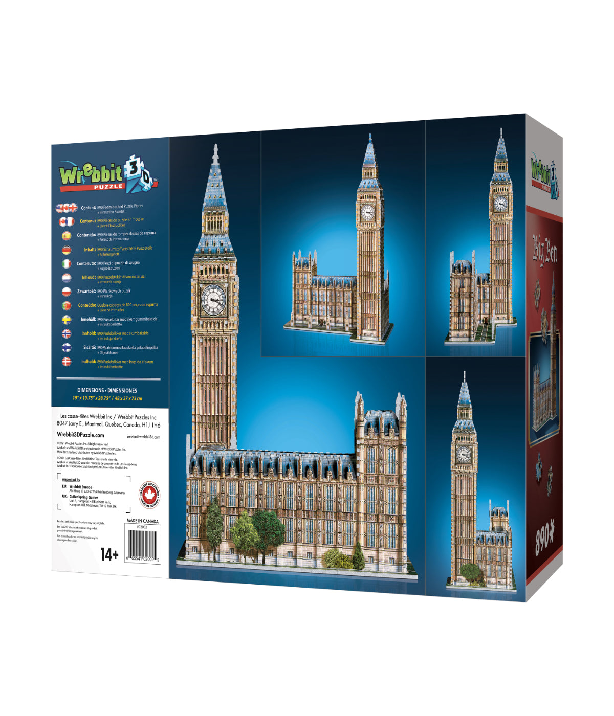  Big Ben 3D Puzzle: 890 Pcs Multi - Multi - Bonton