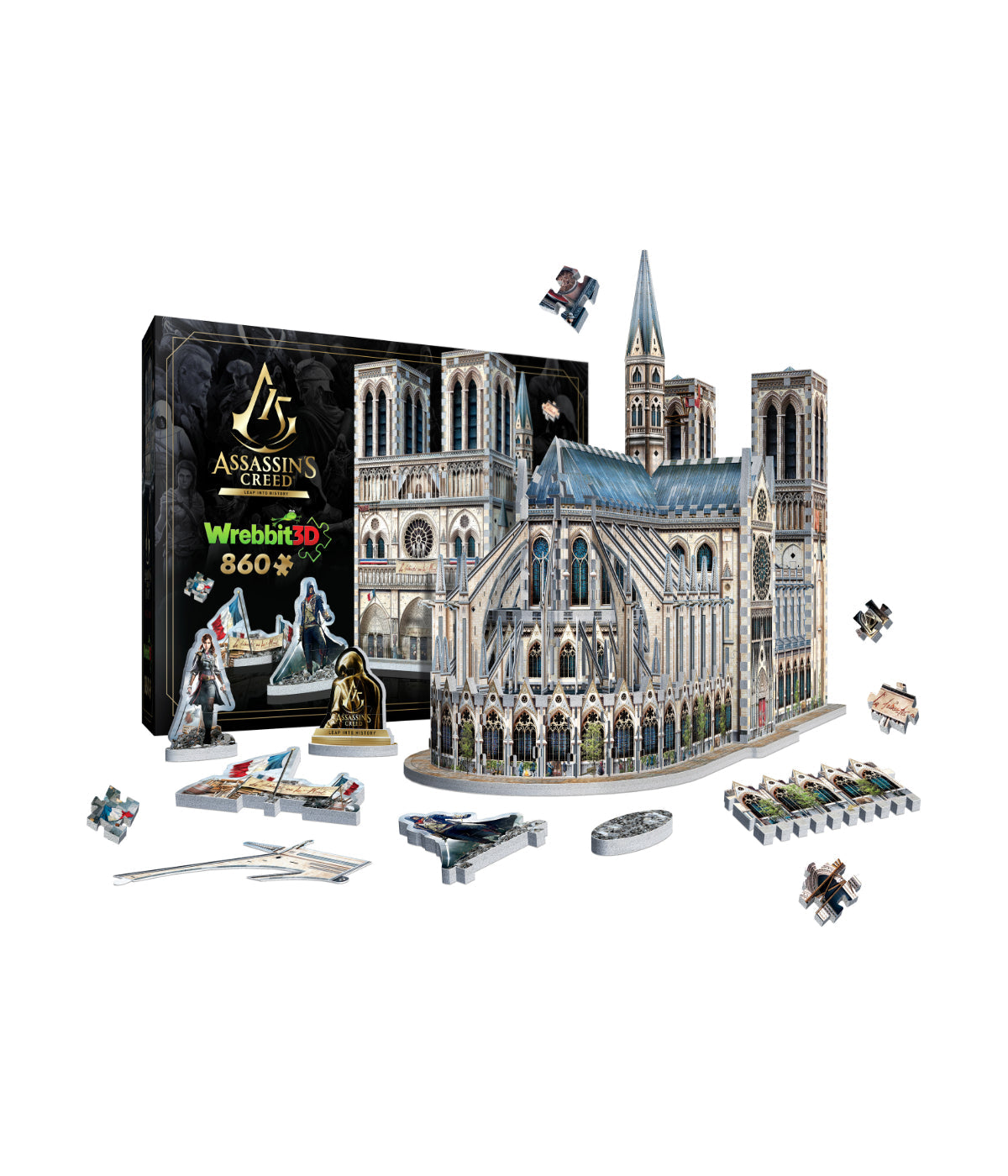  Assassin's Creed Unity - Notre-Dame 3D Puzzle: 860 Pcs Multi - Multi - Bonton