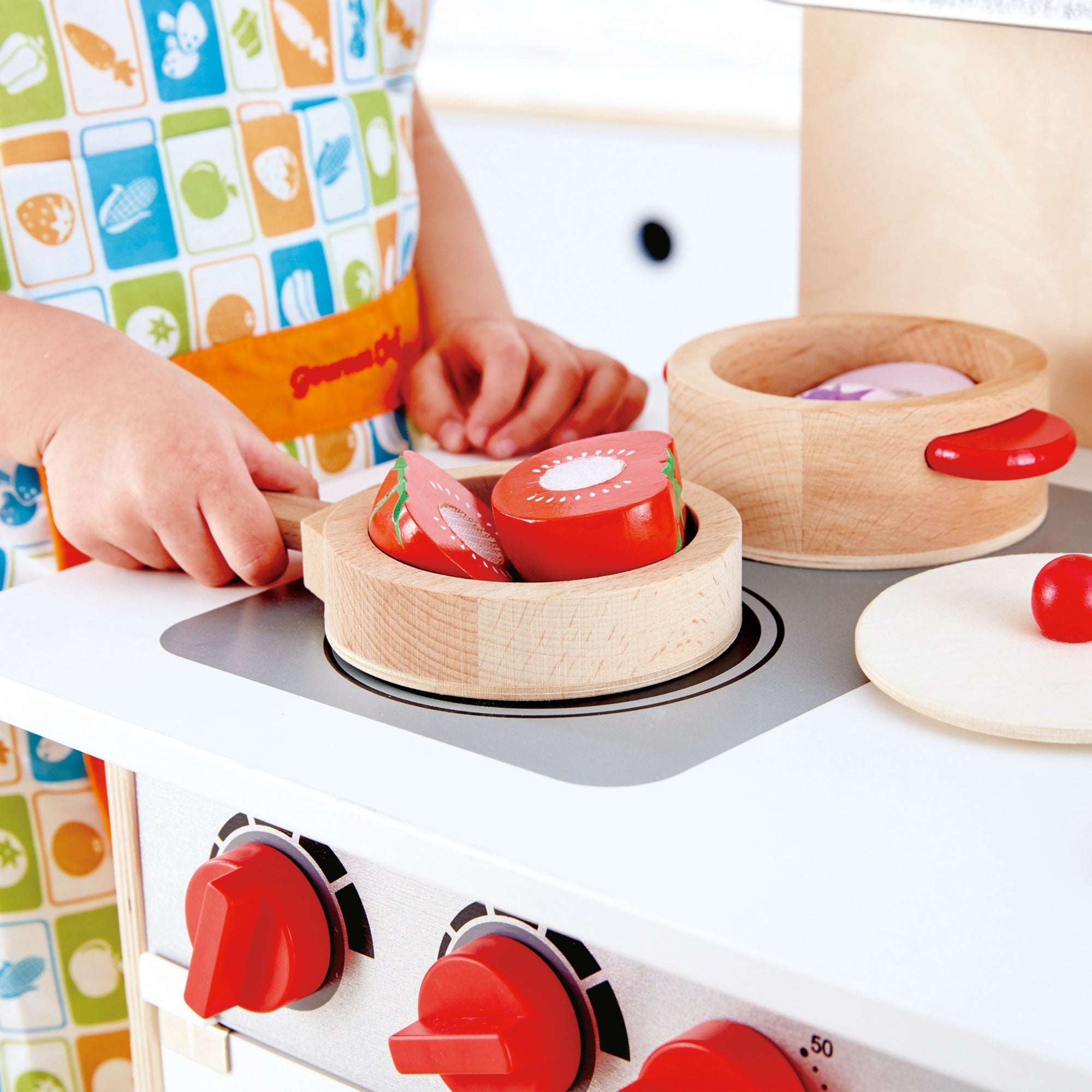  Hape Hape Cook & Serve Wooden Kitchen Accessory Playset - Multi - Bonton