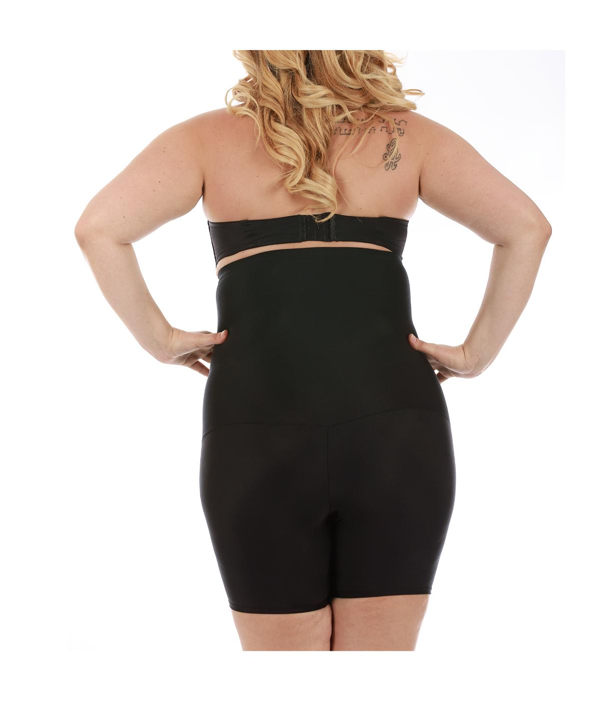  InstantFigure Hi-Waist Shapewear Booty Shorts - Plus - Black - Bonton