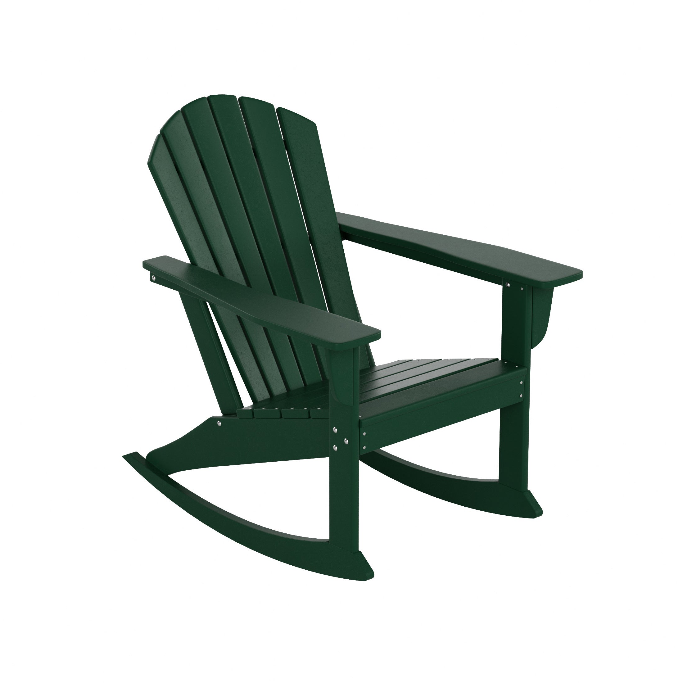  Westin Furniture Altura Outdoor Rocking Adirondack Chair - Dark Green - Bonton