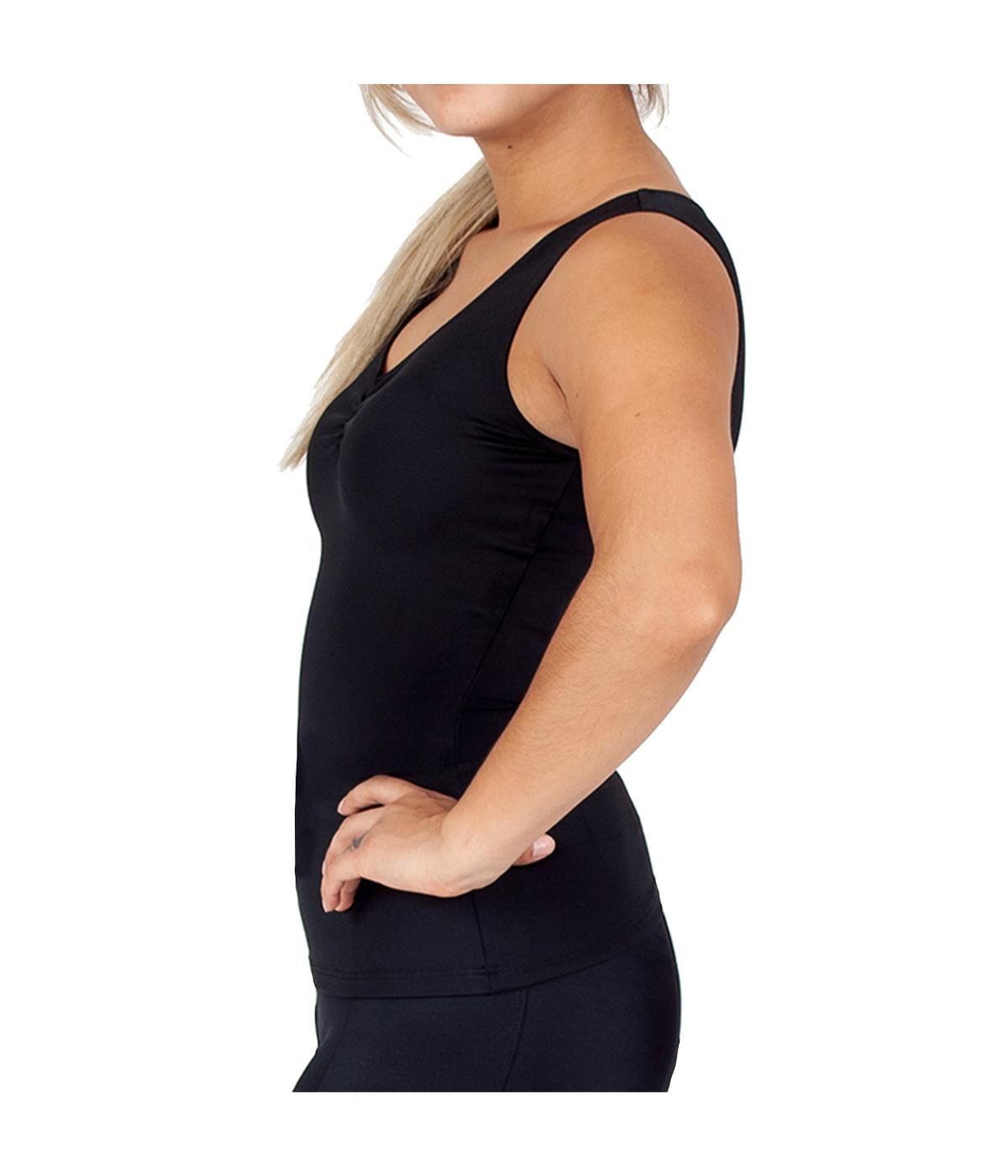  InstantFigure Shirred Bust Shapewear Tank Top - Black - Bonton