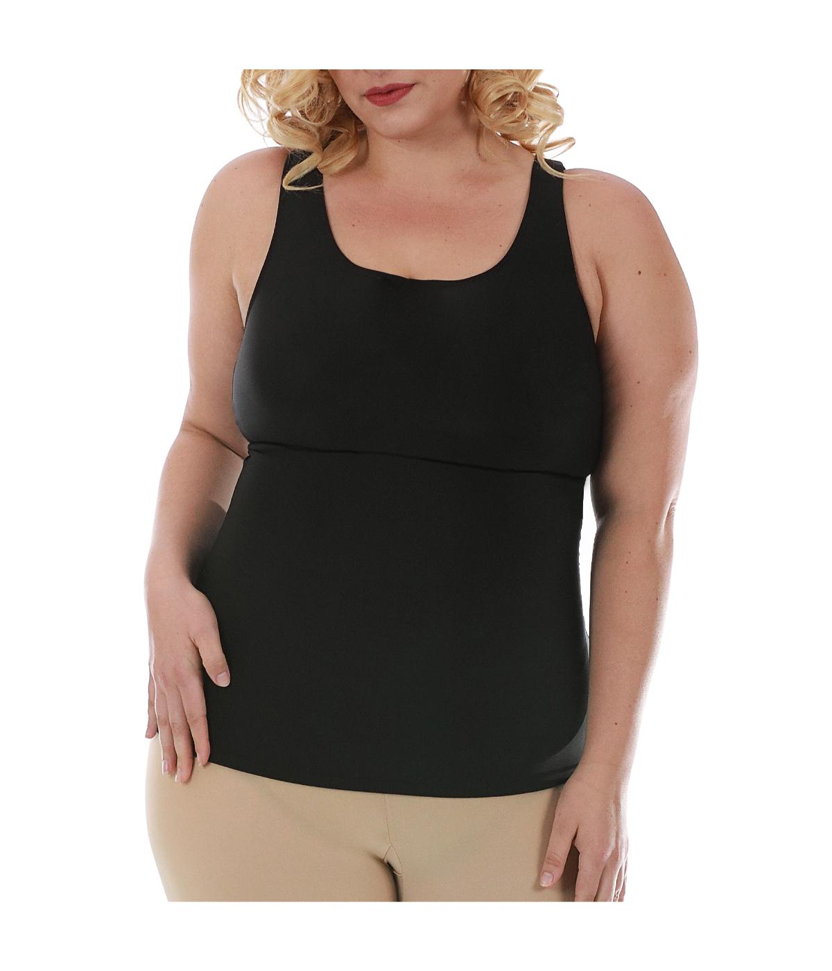  InstantFigure Empire Seam Shapewear Tank Top - Plus - Black - Bonton