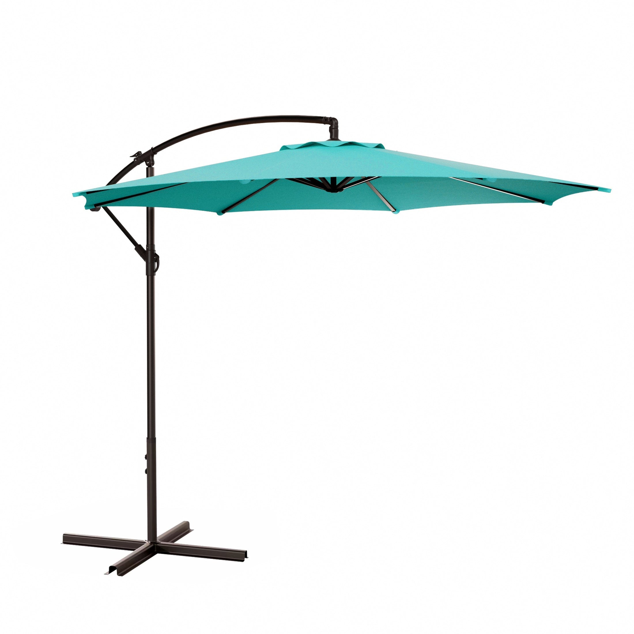  Westin Furniture 10 Ft Outdoor Patio Cantilever Offset Umbrella - Dark Green - Bonton