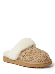 Fireside by Women's Sydney Shearling Fur Indoor/Outdoor Scuff Slipper