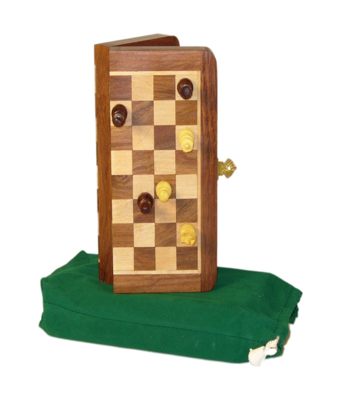  Magnetic Wooden Folding Travel Chess Set Multi - Multi - Bonton