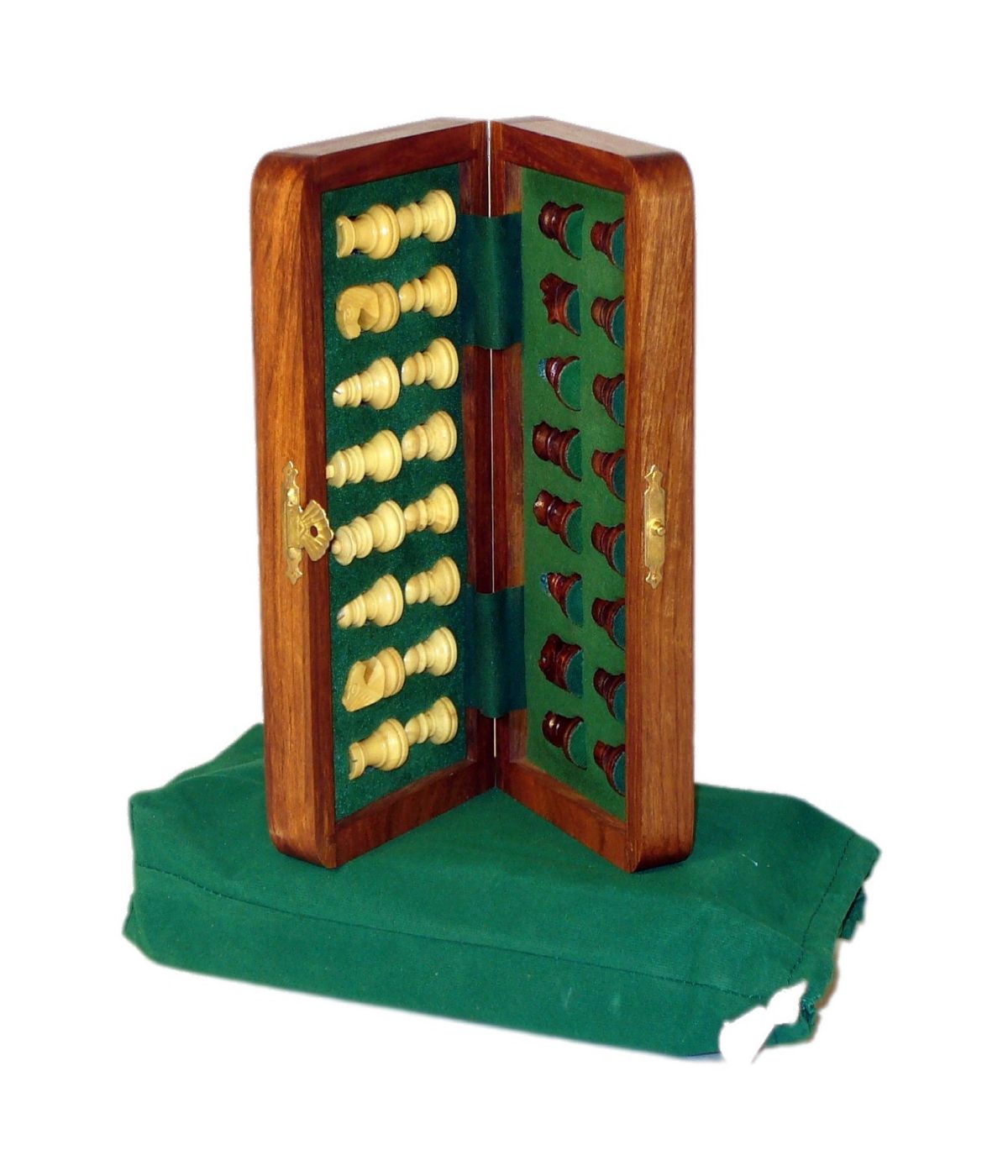  Magnetic Wooden Folding Travel Chess Set Multi - Multi - Bonton