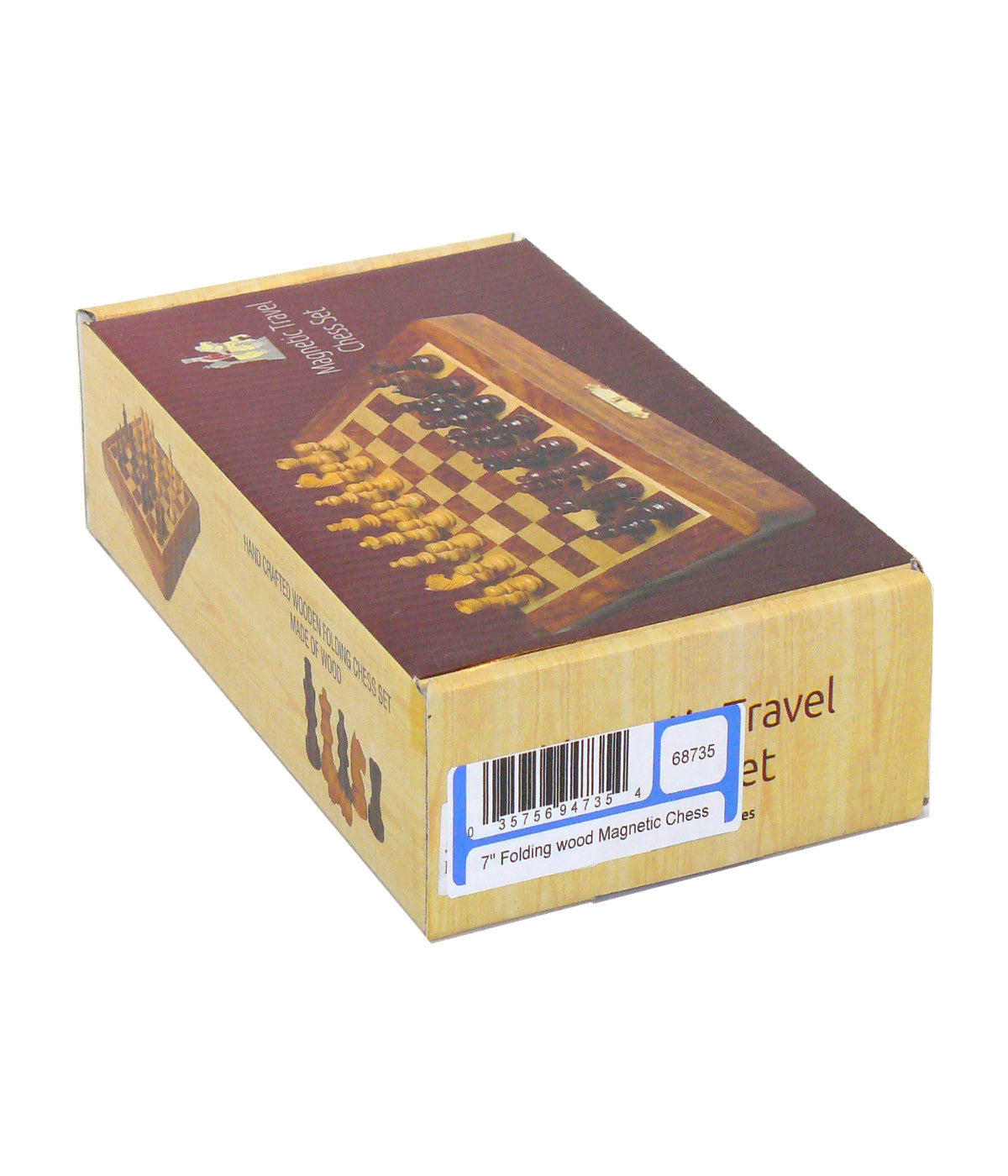  Magnetic Wooden Folding Travel Chess Set Multi - Multi - Bonton