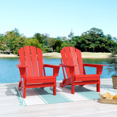 Outdoor Folding Adirondack Chair, Set of 2