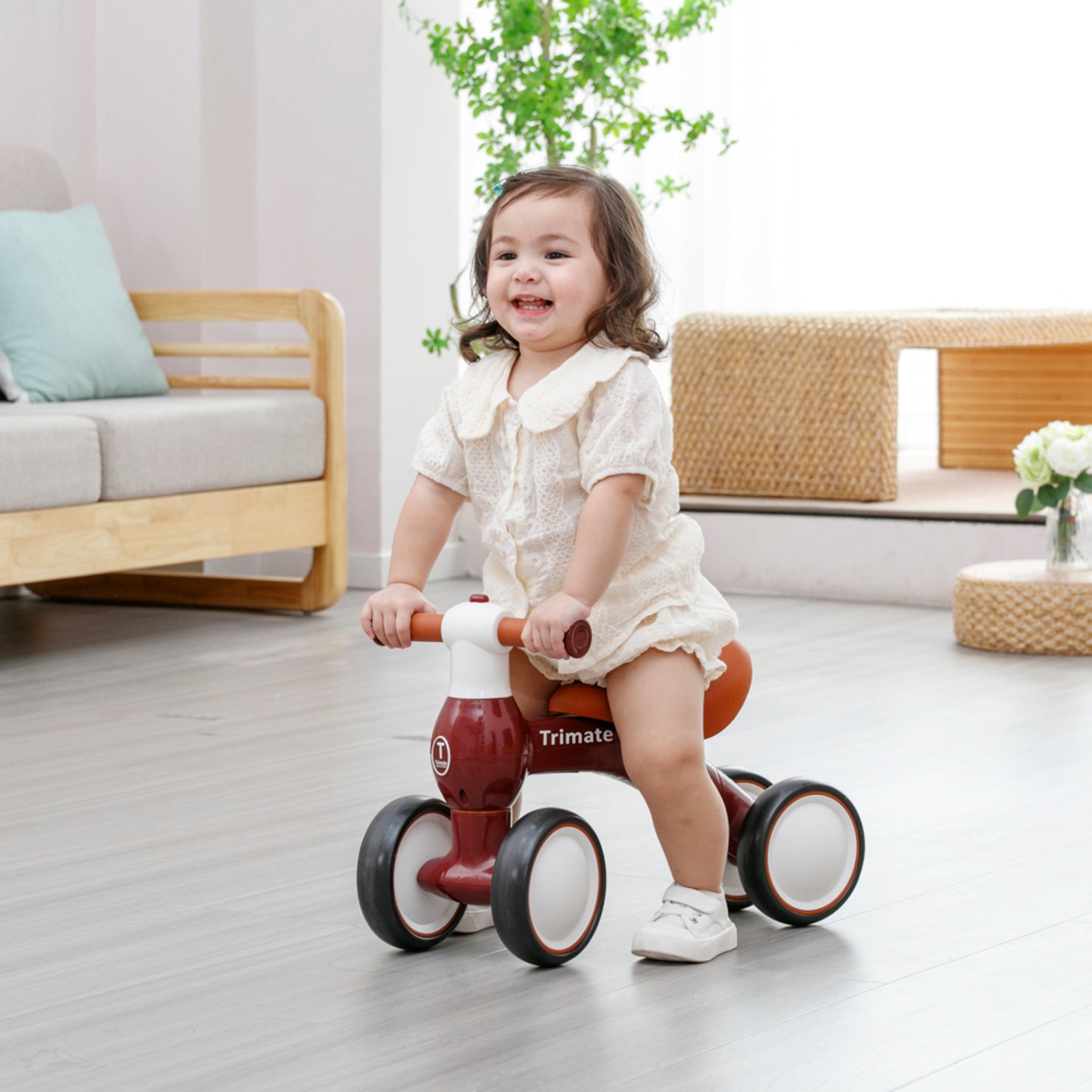  Trimate Trimate Baby Walker Balance Bike in Wine Red - Red - Bonton