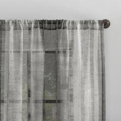 Shibori Stripe Linen Blend Curtain