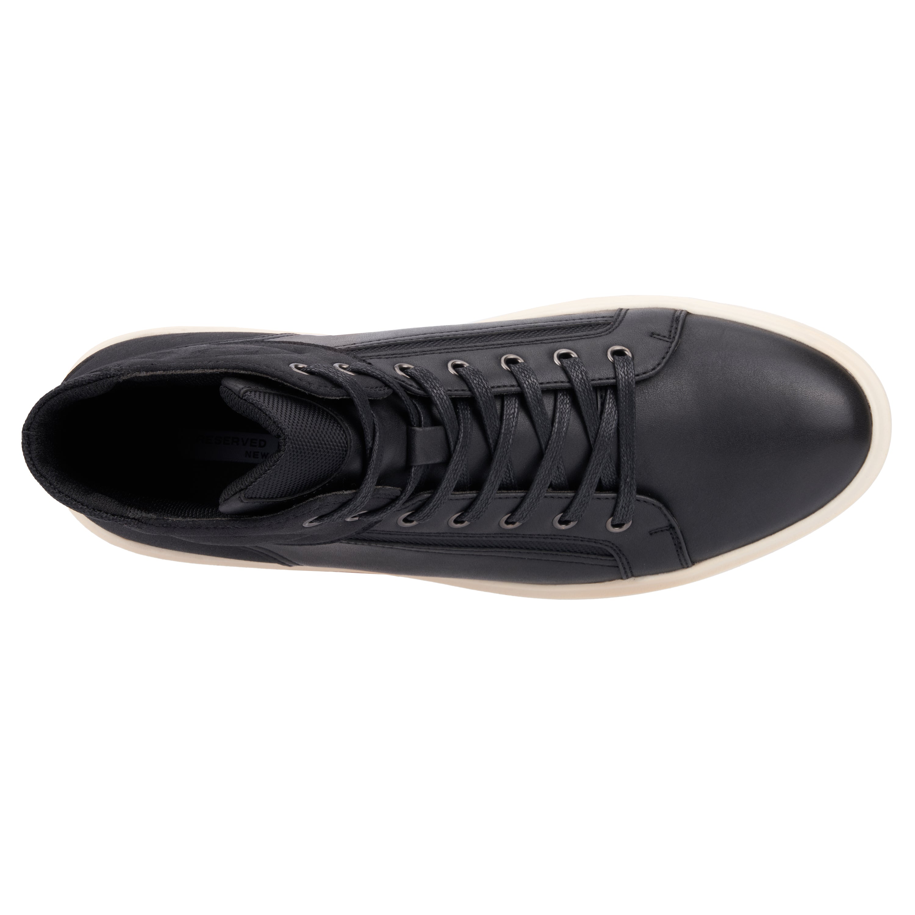  Reserved Footwear New York Men's Jayden High Top Sneakers - Black - Bonton