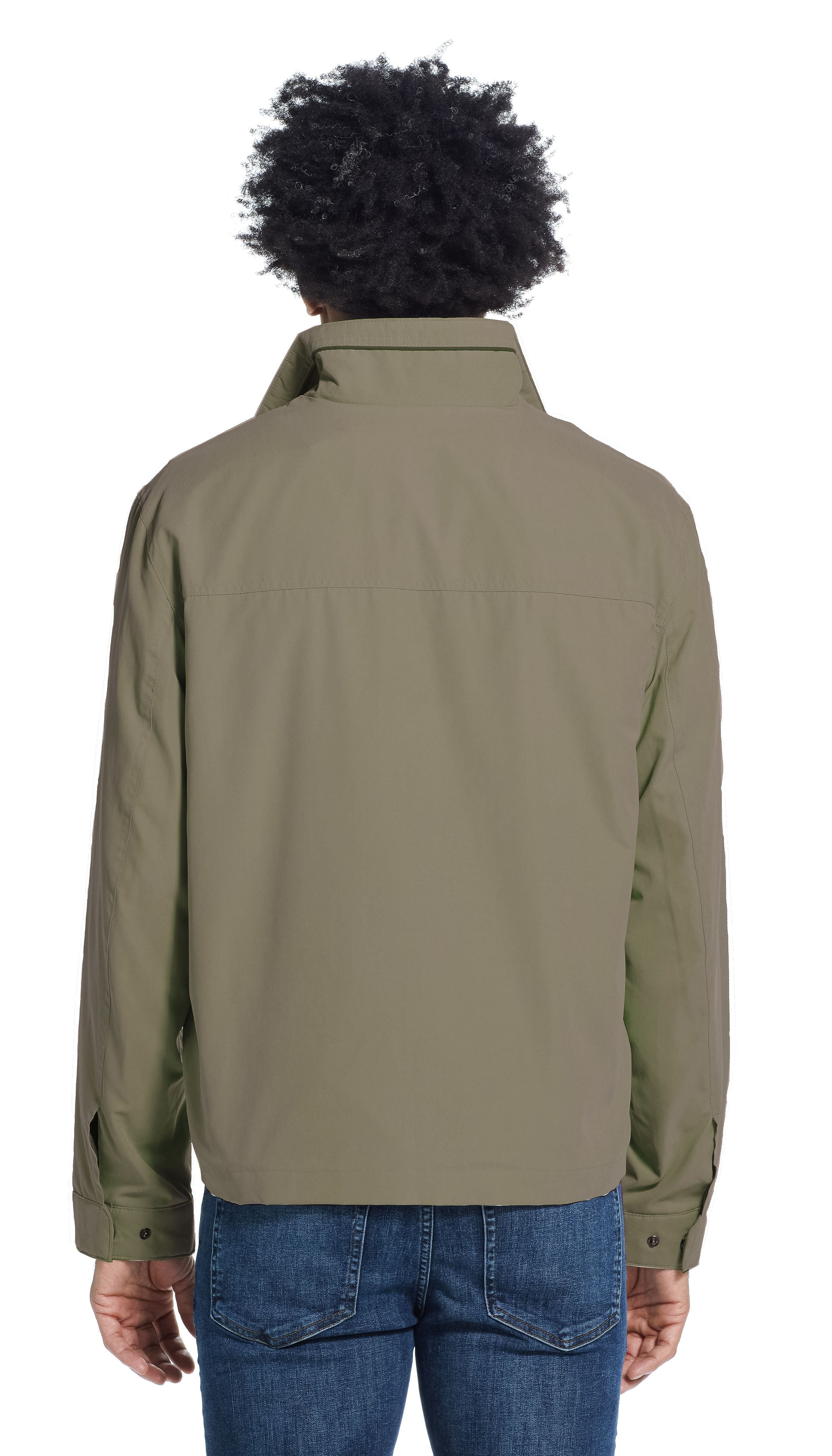  Weatherproof Men's Microfiber Light Weight Bomber Jacket - Sage - Bonton