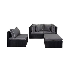 4-Piece Outdoor Patio Sofa Sectional with Back Cushions