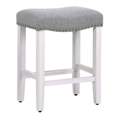 24" Upholstered Saddle Seat Counter Stool