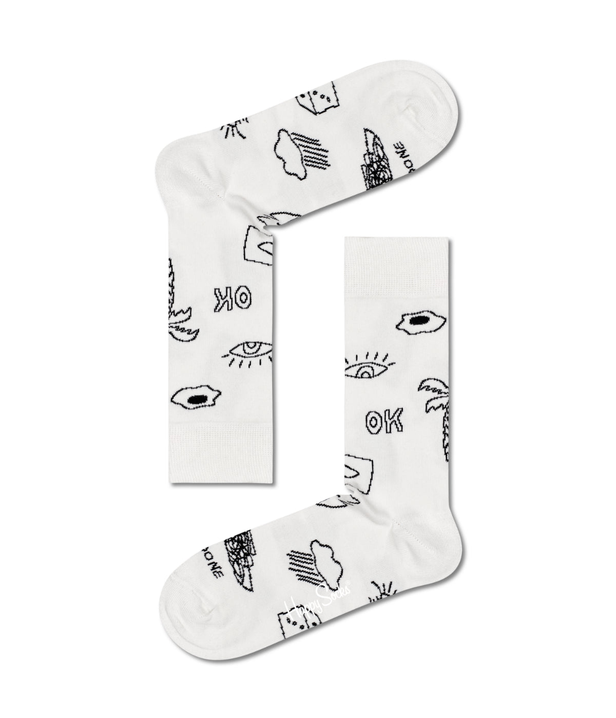  Happy Socks 4-Pack Black And White Socks Gift Set Multi - Multi - Bonton