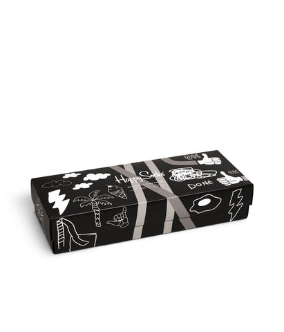 4-Pack Black And White Socks Gift Set Multi