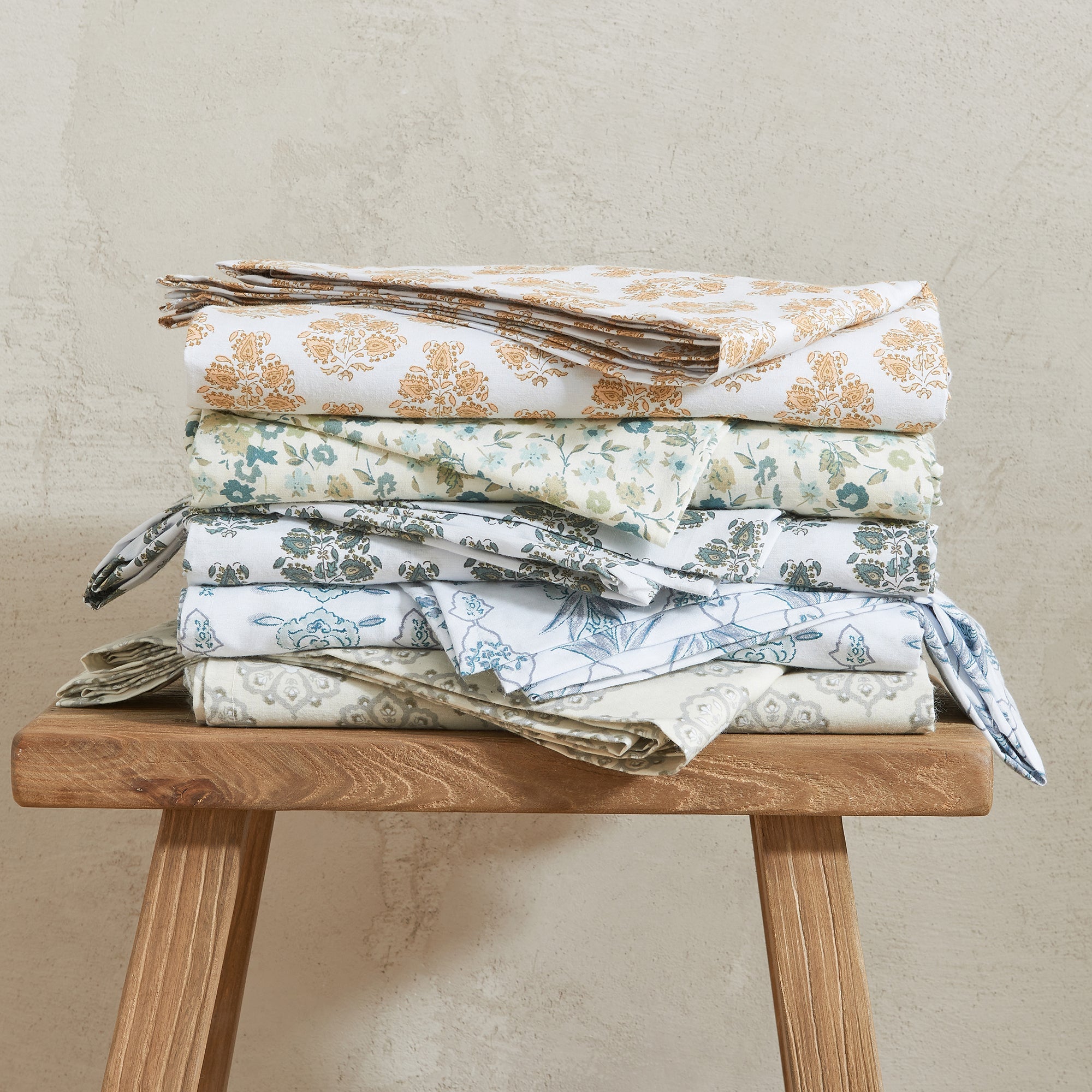  Patina Vie Maison Patina Vie Maison Cotton & Rayon From Bamboo Blend Printed Sheet Set - Full - Bonton