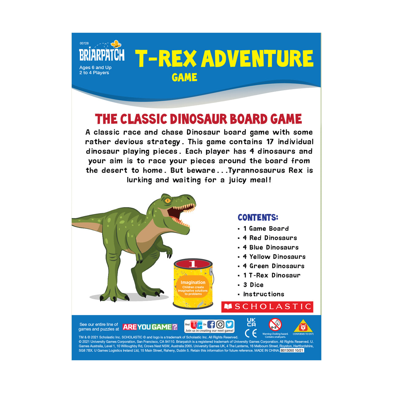  Scholastic T- Rex Adventure Game - Multicolor - Bonton