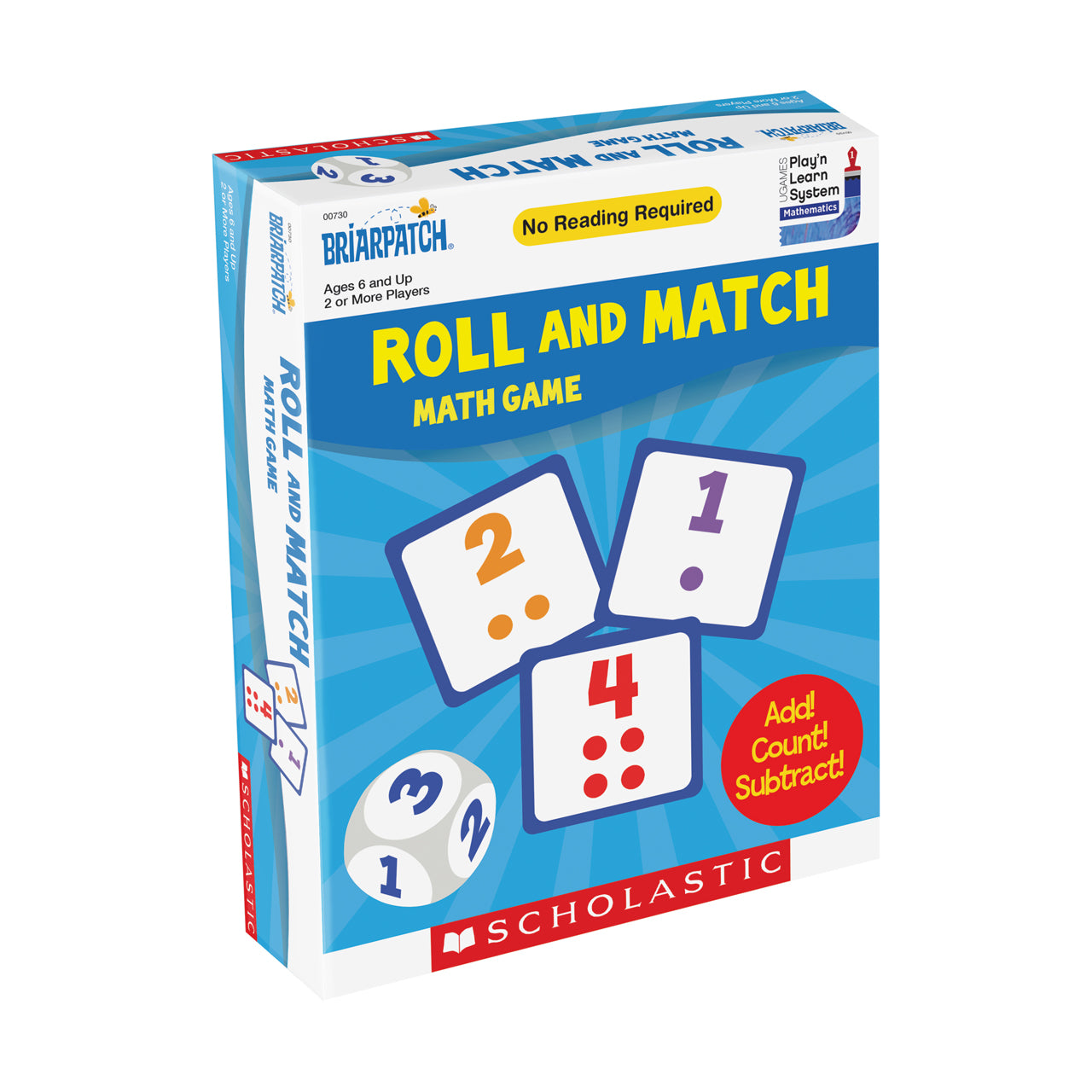  Scholastic Roll and Match Math Game - Multicolor - Bonton