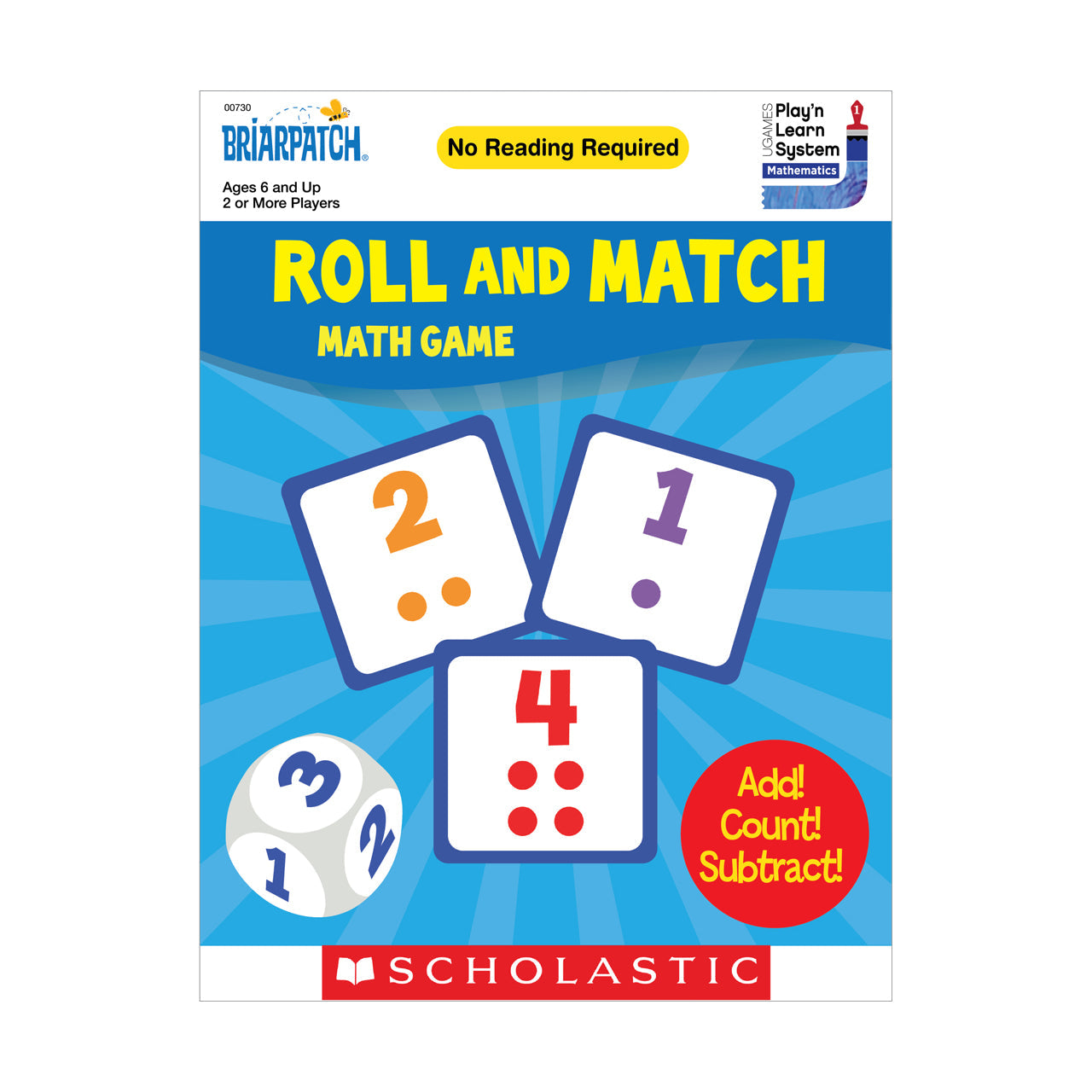  Scholastic Roll and Match Math Game - Multicolor - Bonton