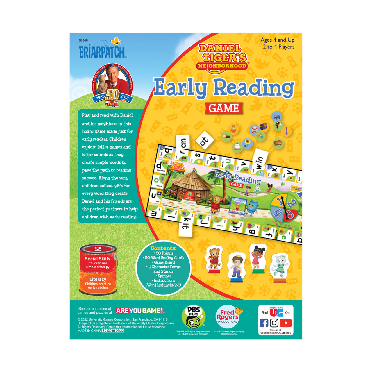  Daniel Tiger's Neighborhood Early Reading Game - Multicolor - Bonton