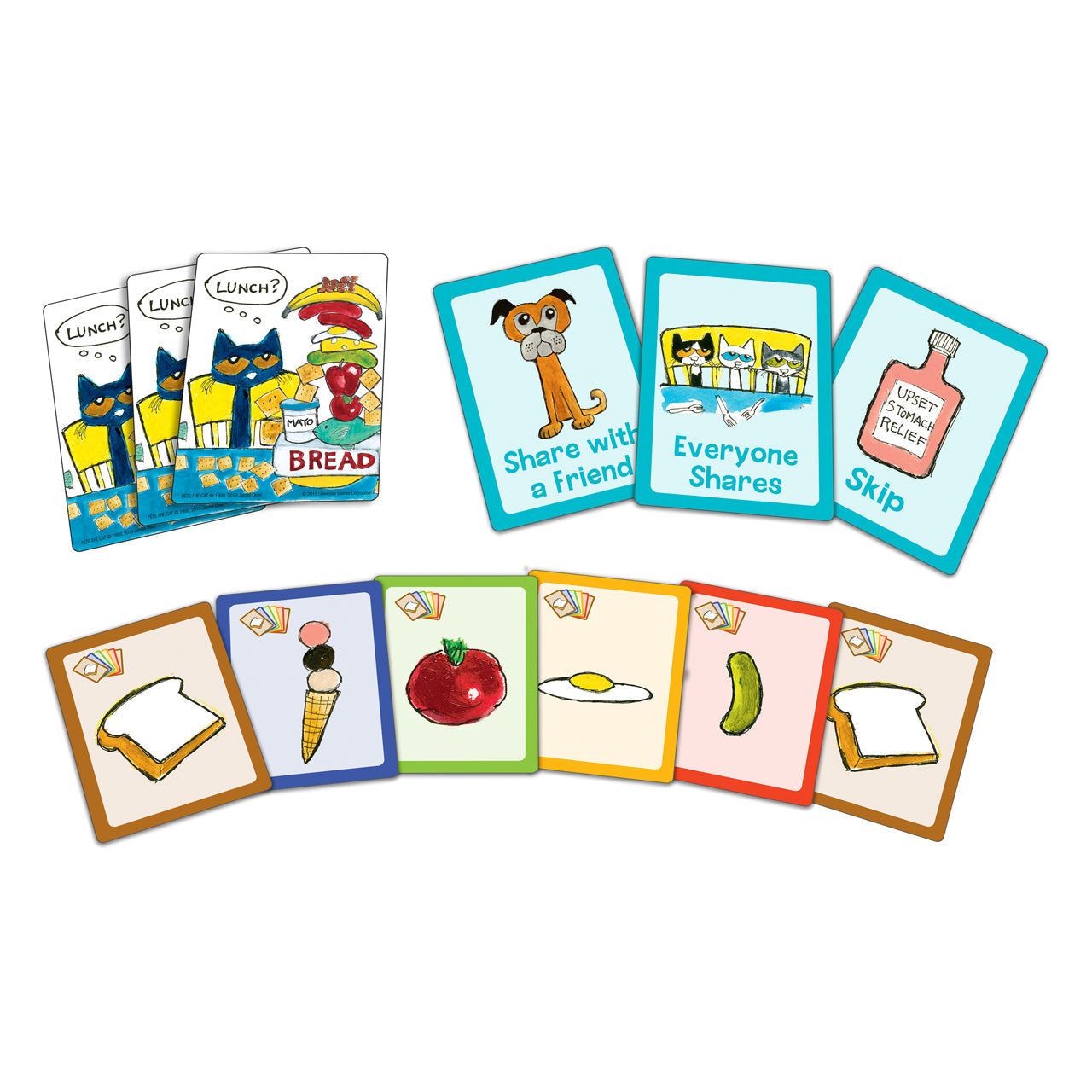  Pete the Cat Big Lunch Card Game Tin - Multicolor - Bonton