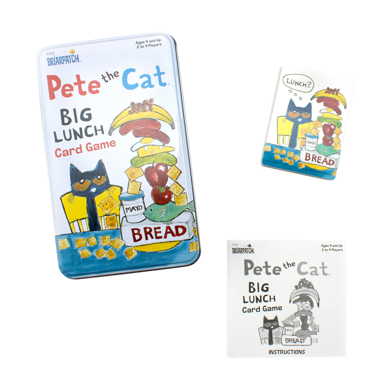  Pete the Cat Big Lunch Card Game Tin - Multicolor - Bonton