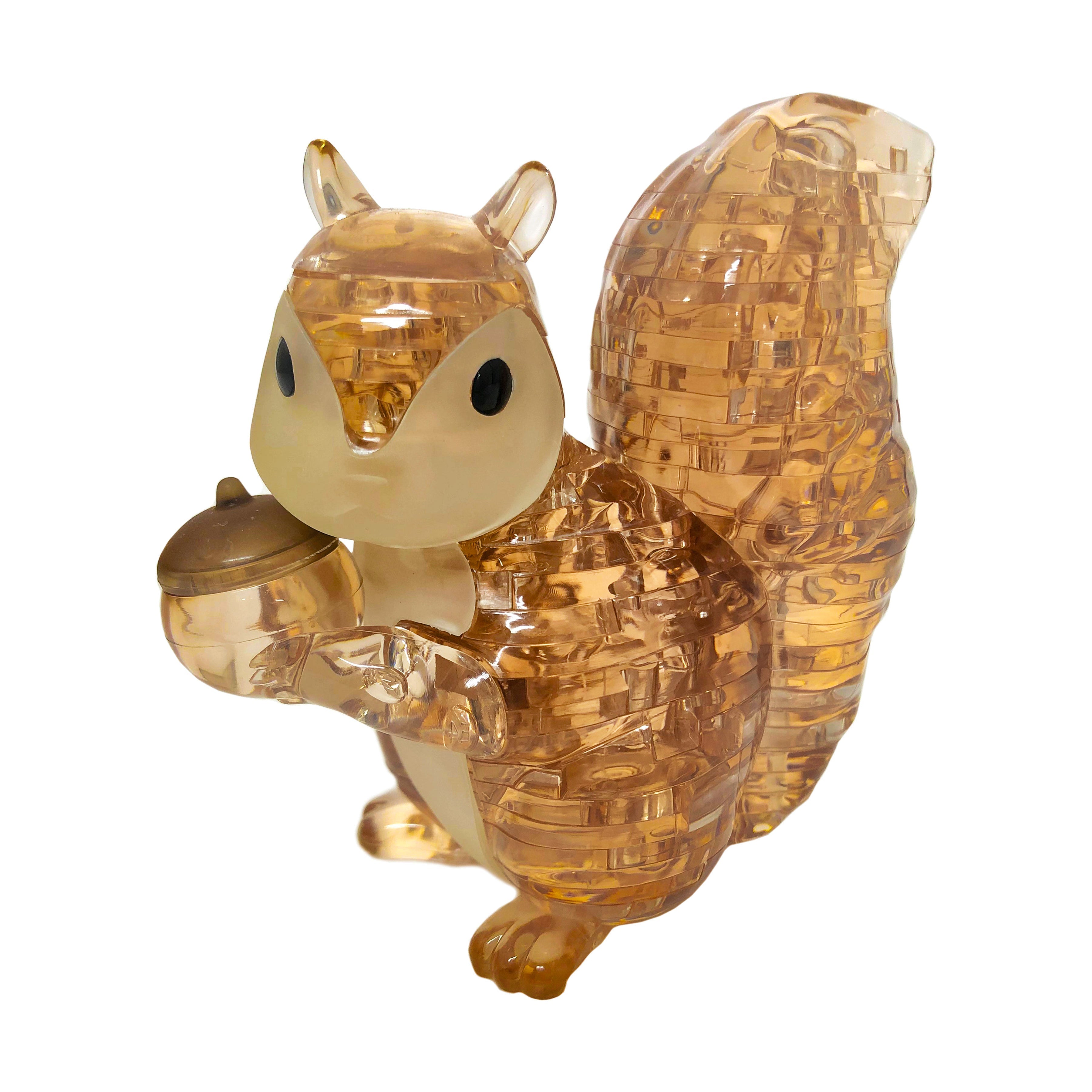  BePuzzled 3D Crystal Puzzle - Squirrel (Brown): 55 Pcs - Multi-color - Bonton