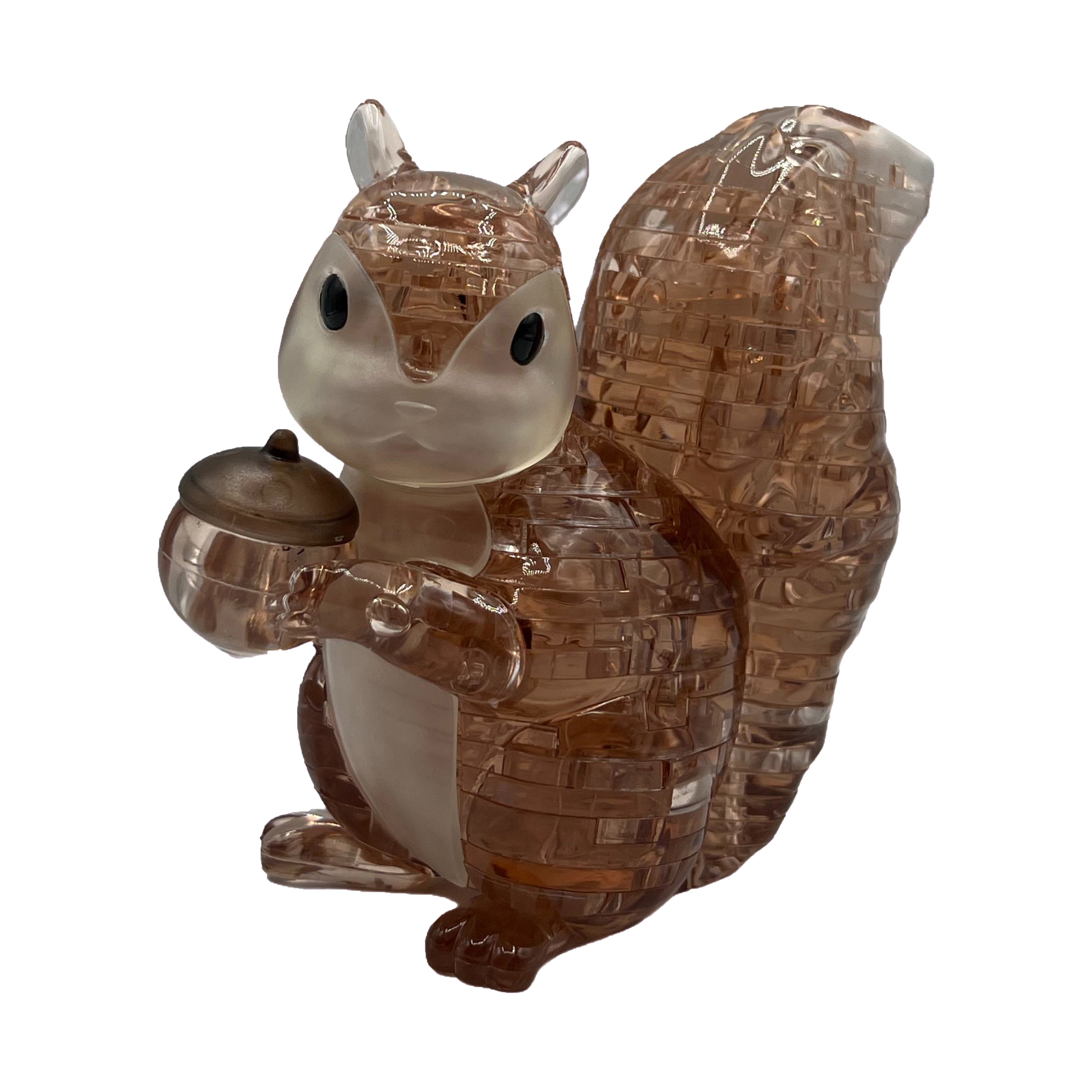  BePuzzled 3D Crystal Puzzle - Squirrel (Brown): 55 Pcs - Multi-color - Bonton