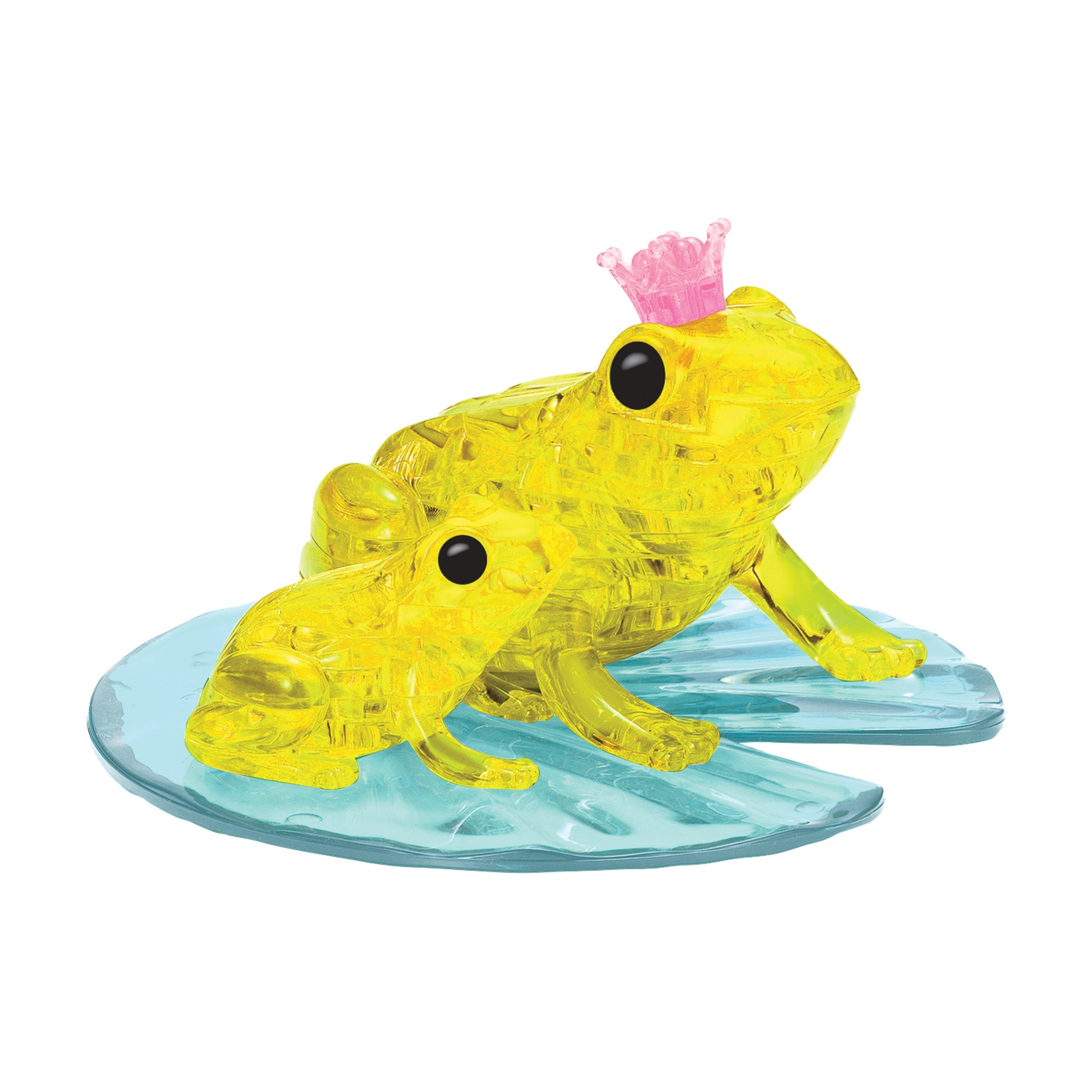  BePuzzled 3D Crystal Puzzle - Frog (Yellow): 43 Pcs - Multi-color - Bonton