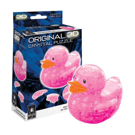 3D-Crystal-Puzzle-Rubber-Duck-Pink-Multi-color-One-Size