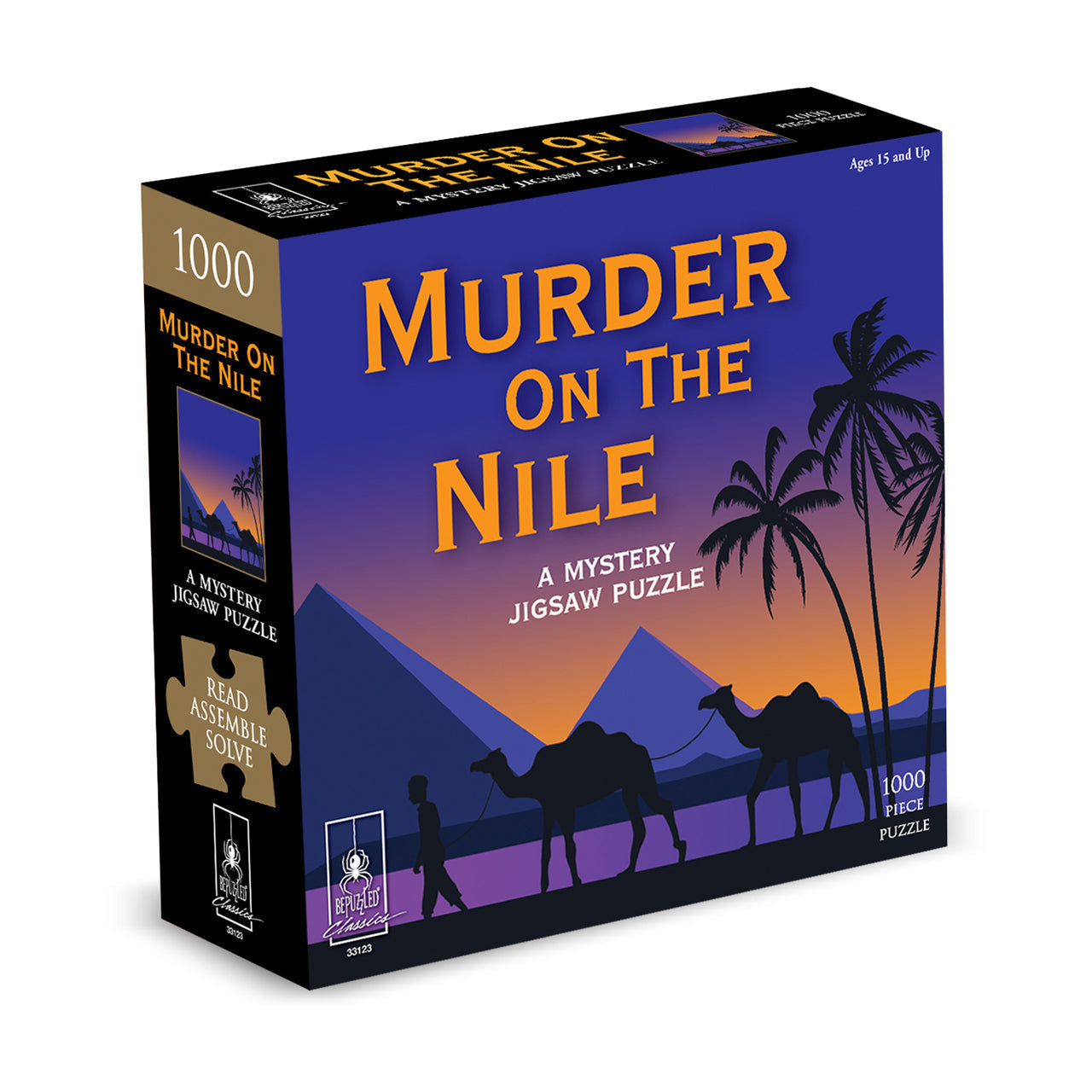  Murder on the Nile Classic Mystery Jigsaw Puzzle: 1000 Pcs - Multicolor - Bonton